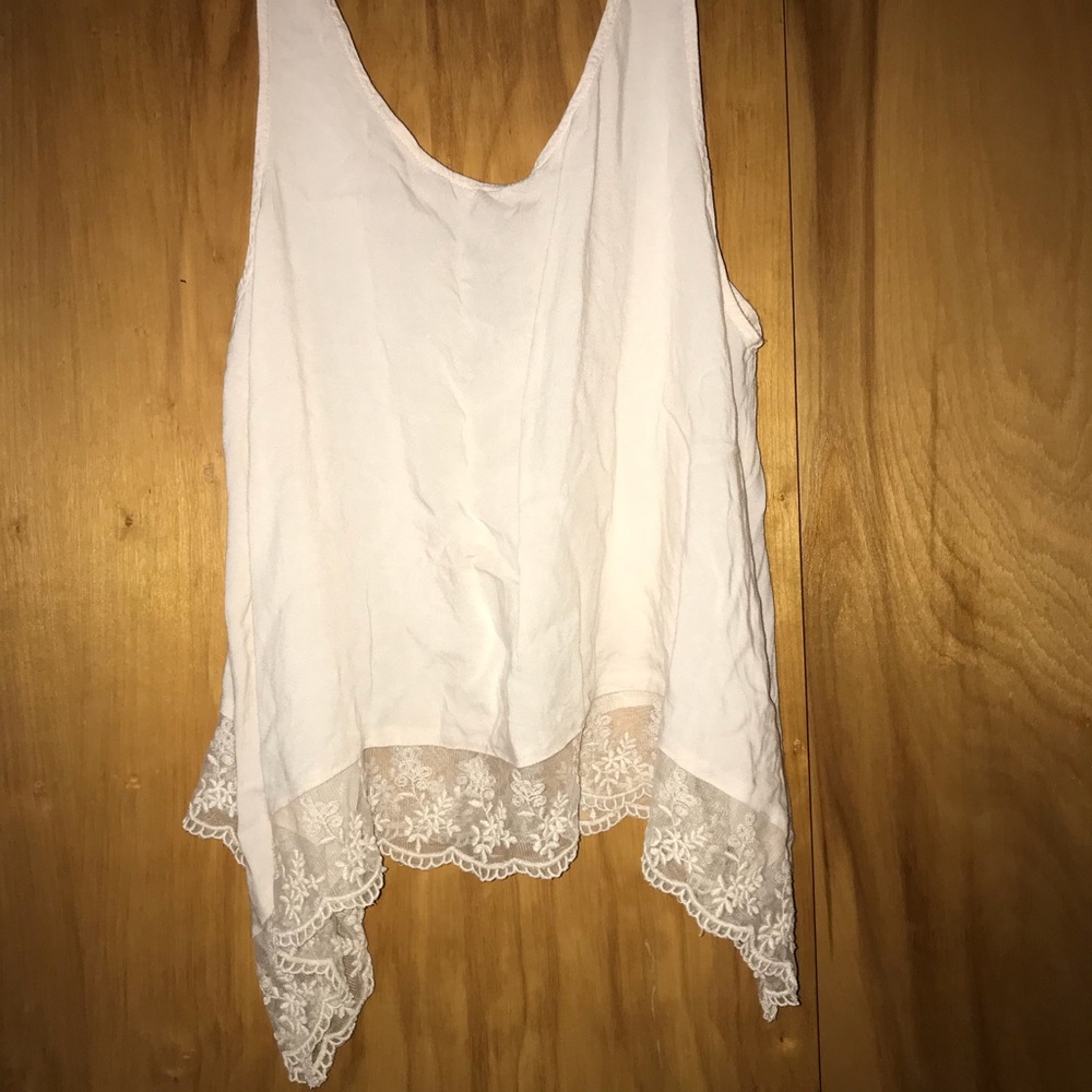 Light pink lace tank top